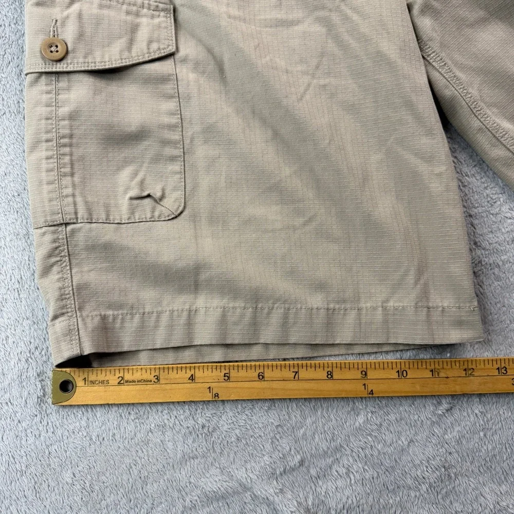 The North Face Rainier Surplus Cargo Shorts Mens 34 Tan Khaki Ripstop UPF 50